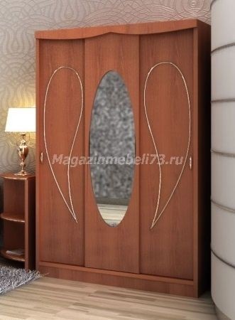 Жемчуг Шкаф-купе 3-х Створчатый ЛДСП (Ш-1200 х Г-560 х В-1900 мм)/Разные Цвета
